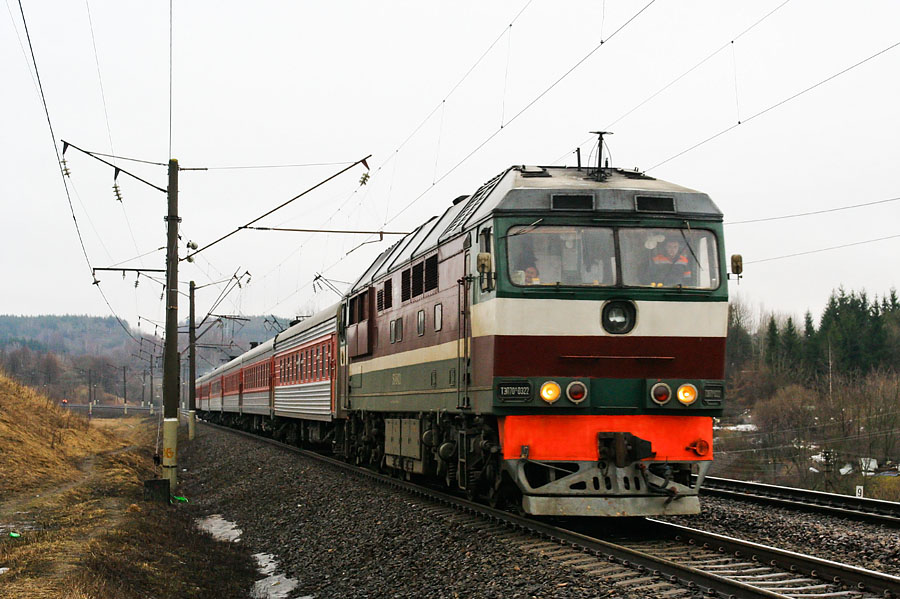 TEP70K-0322 (Belorussian loco)
24.03.2010
Pavilnys - Vilnius
