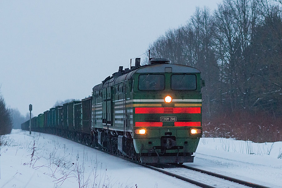 2TE10M-2849 (Belorussian loco)
17.02.2013
Naujene - 401km
