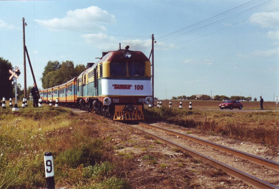 100 years of narrow gauge railway in Lithuania celebrations
18.09.1999
Troškūnai
TU2-076+052

Võtmesõnad: troskunai