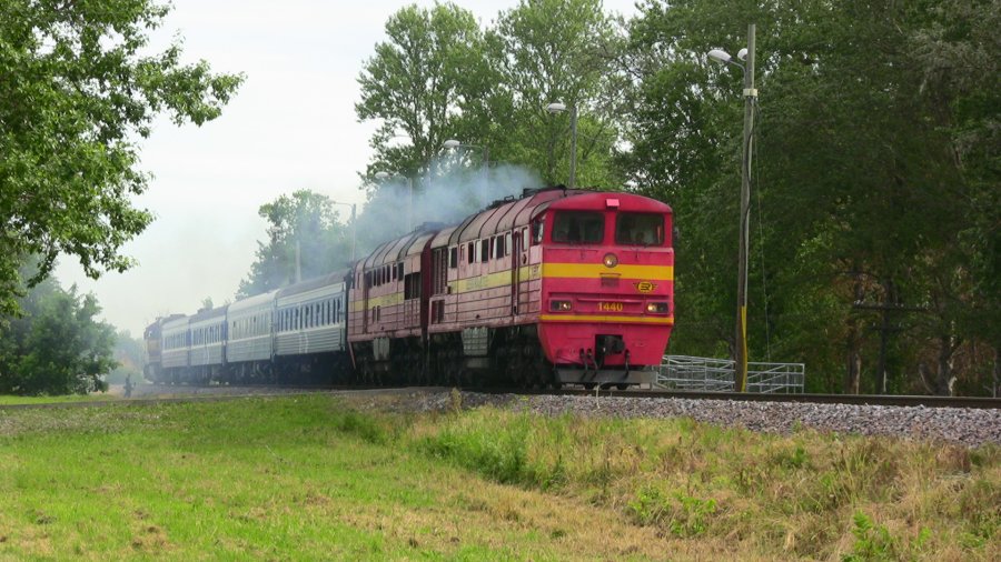 2TE116- 409 (EVR 2TE116-1439/1440) + tourist train + C36-7i-1552
01.07.2011
Kirsi
