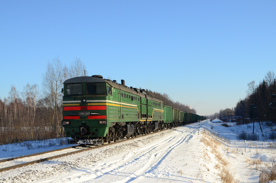 2TE10M-3368 (Belorussian loco)
28.01.2012
Krāslava - Silava
