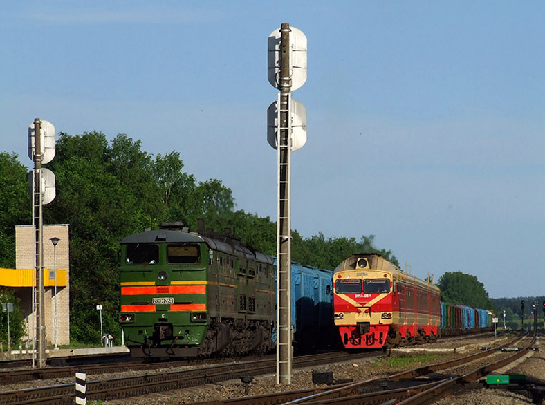2TE10M-2850 (Belorussian loco)+DR1A
09.06.2007
Kyviškės
Võtmesõnad: kyviskes