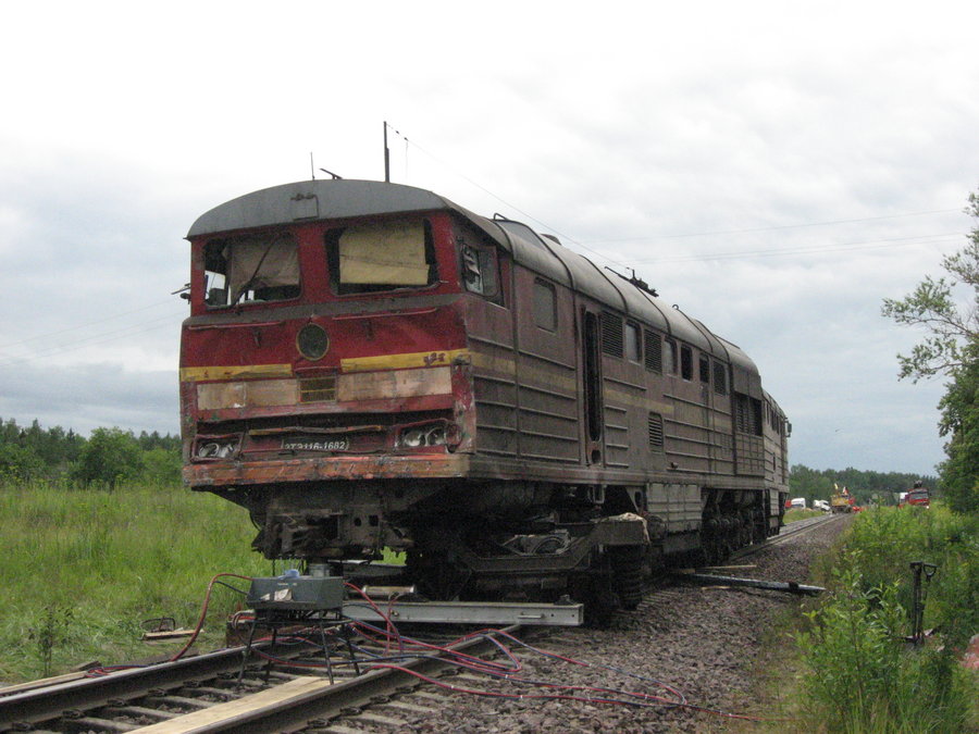 2TE116-1682 (actual 2TE116- 492, Russian loco)
10.07.2007
Jõhvi - Oru
Võtmesõnad: accidents