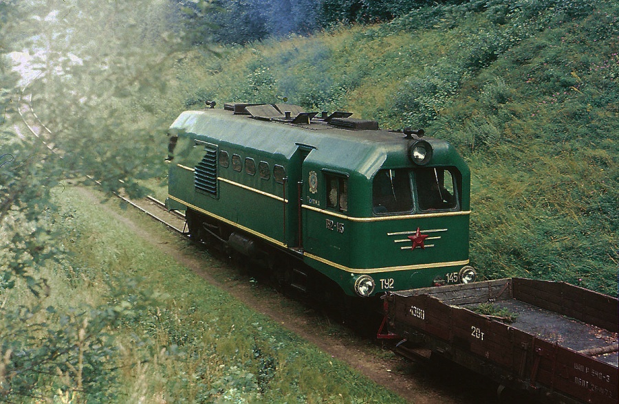 TU2-145 hauling freight-passenger train
18.08.1981
near Alūksne
