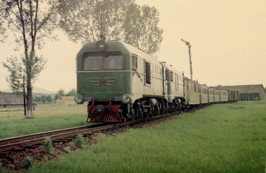 TU2-020 + TU2-035 hauling passenger train
21.06.1982
Beregi 
