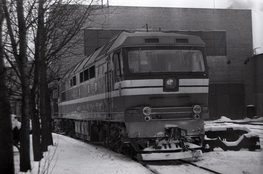 TEP70-0033 (Russian loco)
11.1985
Tallinn-Kopli depot, first run after arriving from factory
