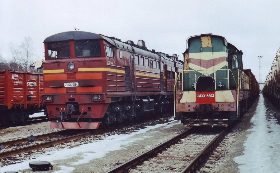 2TE10U-0184 (Latvian loco)+ČME3-5963
04.04.2009
Valga
