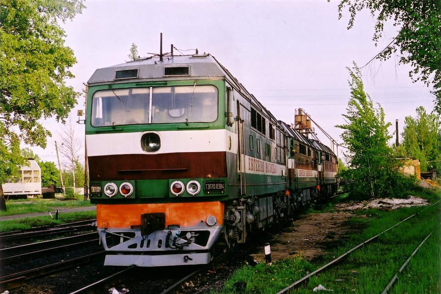 TEP70-0384 (Belorussian loco)
23.05.2004
Novosokolniki depot
