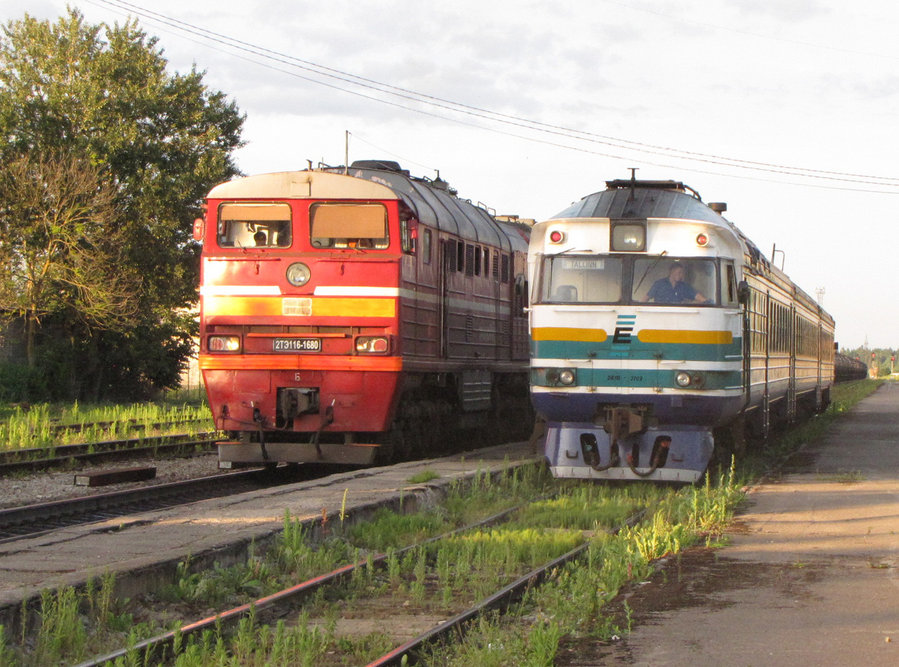 2TE116-1680 (Russian loco)+DR1A-230 (EVR DR1B-3709)
Rakvere
