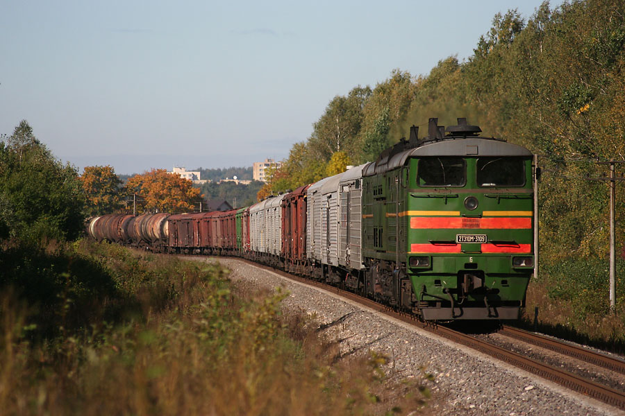 2TE10M-3109 (Belorussian loco)
20.09.2007
Kyviškės - Nemėžis
Võtmesõnad: kyviskes nemezis