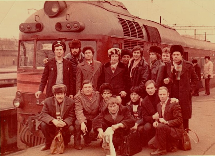 Group of future engineers from train drivers school
1982
Tallinn-Balti
