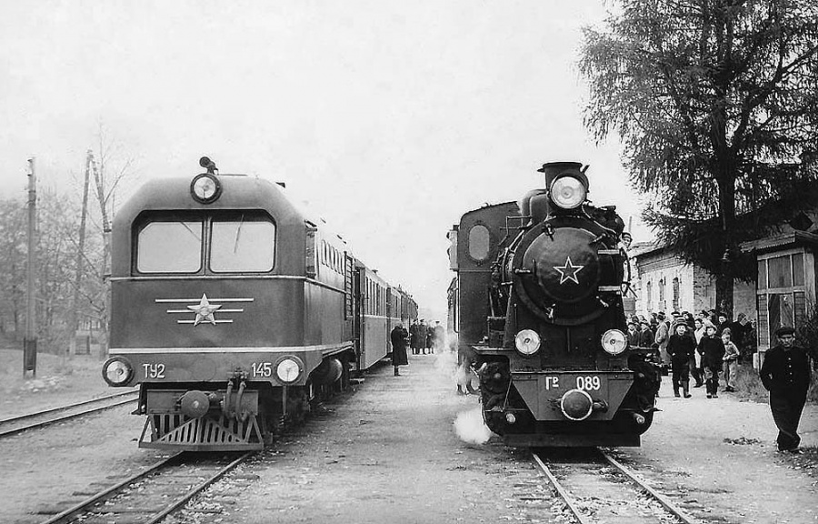 TU2-145 (Latvian loco) & Gr-089 (Estonian loco)
20.10.1958
Ape
Opening ceremony of new railway connection between Valga and Gulbene.
Uue raudteeliini Valga - Gulbene avamistseremoonia.
